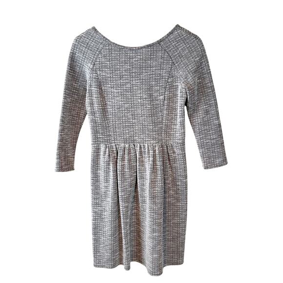 Tibi Dresses & Skirts - Tibi New York Tweed Knit‎ Sheath Dress Long Sleeve Scoop Neck Zipper Back Size 6